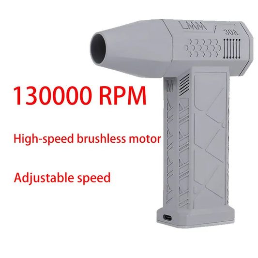 130000RPM Turbo Fan Silent High Power Jet Fan Speedy Brushless Motor Air Duster Type-C PD Fast Recharging Dust Blower Air Blower